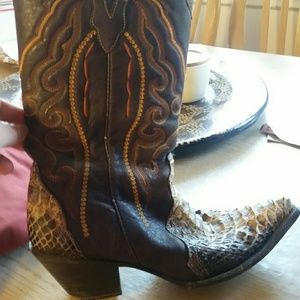 Snakeskin cowboy boots